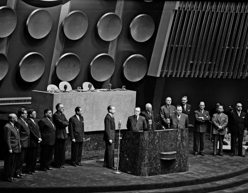  Dag Hammarskjöld installeras som FN:s generalsekreterare, 10 april 1953 